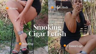 A goddess smoking cigarettes while having her big legs crossed (3)