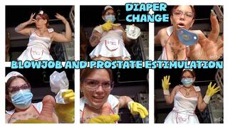 DIAPER CHANGE - BLOWJOB AND PROSTATE ESTIMULATION