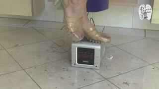 Radioclock under Beach Sandals
