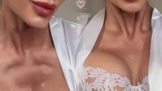 Miss Sally Is Dripping In White Silk!