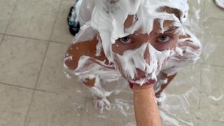 I'm Covered in Shaving Foam Sucking Dick! POV Shot!