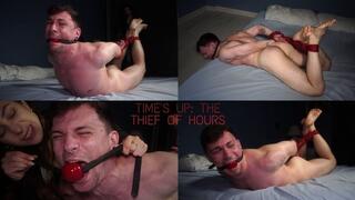 Time's Up: The Thief of Hours - Brian & Rey - 4K - FULL NUDE man tied up man, ballgagged, hogtied, humiliated, femdom, domination, Deep Gagging