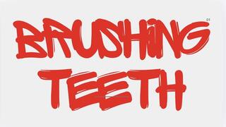 brushing in rubber glove