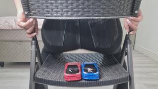 Denim Booty Crush – Double Toy Car Ass Riding & Heavy Seat Smash