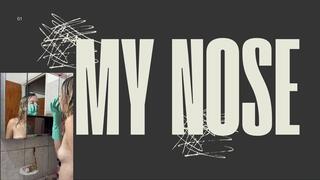 my nose rubber glove