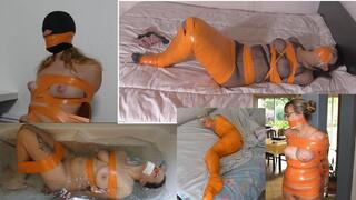 Struggling in orange tape!
