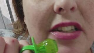[ASMR] Intense Mouth Sounds: Sucking, Licking, and Crunchy Candy Chewing (Close-Up)