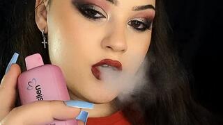 Slow Vape Clouds Intense Close-Up Session