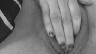 Monochrome Intimacy: Dorothy’s B&W Shaved Masturbation