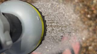 POV Spraying Cool Water on My Bare Feet. Enjoying All the Feels Under My Feet & the Water Raining Over My Feet.