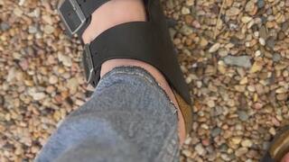 POV I Love Wearing My Favorite Worn Birkenstock Sandals with the Foot Prints & Toe Prints! Do You Like Them Too?