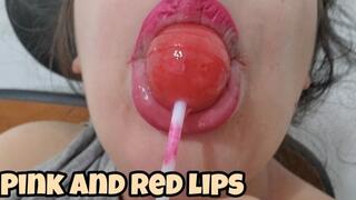 Pink Lips to Red Lips – Gum Chewing & Mirror Kisses