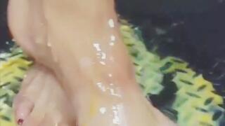 Egg Crushing with Bare Feet , Messy Foot Fetish Tease