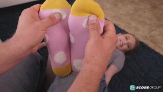 Tight Blonde Ali Novak Goes from Foot-Play to Fucking
