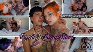 Trans Man Rocki & Trans Girlfriend Stormy Buns Take Stepbro's Cock & Facial To Keep Him Quiet