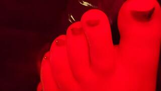 Devilish footjob