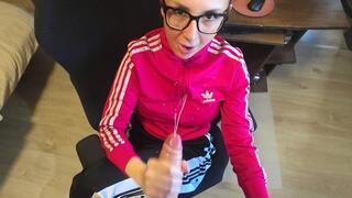 POV: Thighjob in Adidas Adibreak Pants – Missionary, Doggy, Handjob & Explosive Cumshot on Tracksuit