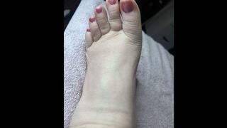 “Relaxing POV Foot Care with Nail Polish Removal to Sparkly Toes