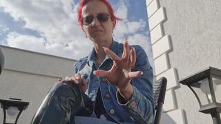 No Shame at the Terrace – Public Nose Picking & Messy Blow (Gross Fetish)