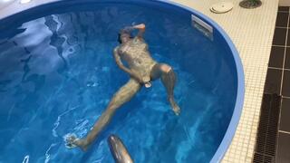 Jerk off with Dildo Underwater and in Shower!