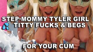 Step-Mommy Tyler Girl’s Light Blue Dress Titty Fuck Tease – Watch Me Play With My Tits & Take Your Load