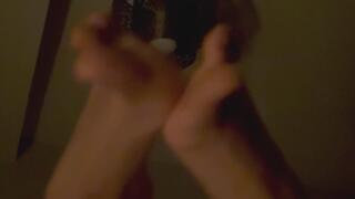 Amateur Asian POV being licked and fingered whilst watching gorgeous feet