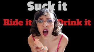 Chastity Maintenance Day: He Sucks It, Rides It, Cums in the Cup, Drinks It Down