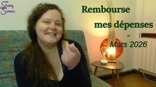 Rembourse mes dépenses du mois - Mars 2026