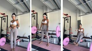 My workout in tight leggings