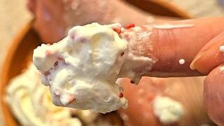 POV: I serve you my oily feet with cream & sprinkles