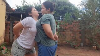 Women's Wrestling Without Hands