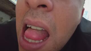 He loves my throat and my teeth.