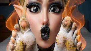 SMELLY ELFE FEET AND BLACK LIPSTICK FANTASY MESMERIZE