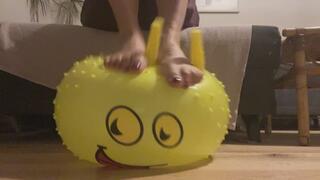 Humping and kicking this cute ball with my feet