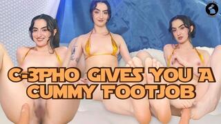 Sex Droid C-3PHO Gives You A Cummy Footjob