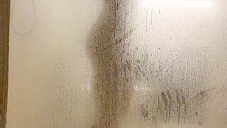 Brigit takes a shower