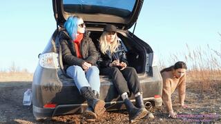 AURORA and PAMELA - You must clean our nasty and sweaty feet after the walk! (HD)