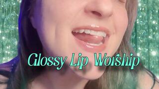 Glossy Lip Worship: Bratty BBW Goddess Teases Her Shiny Glossy Lips