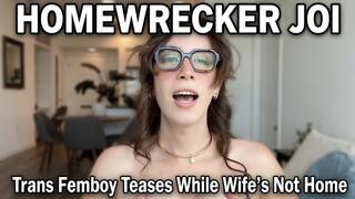 Homewrecker JOI - Trans Femboy Teases While Wife's Not Home, Lingerie Tit Play & Cum Countdown