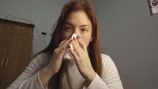 Cleaning my nose and removing my green snot
