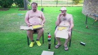 Big Daddy & Tom Stuff Their Faces and Fill Their Big Bellies with Pizza