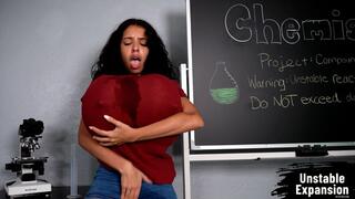 Aria Nicole - "Unstable Chemical Expansion" Chemistry Student's Accidental Breast Expansion - HD 1080p