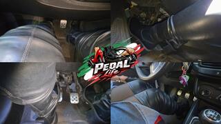 PEDAL PUMPING DRIVING-Today we drive in black boots.