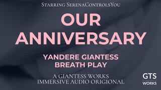 Our Anniversary - Yandere Giantess ASMR Audio - One Year Anniversary Dirty Memories - Tiny Man POV by GTS Works