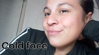 Red face from a cold