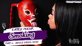 PT2 - Smoking & Spit Humiliation: A Brutal Session of Degradation Featuring a Bound Slave in a Latex Mask