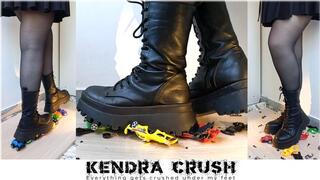 Brutally Crushing 10 Toy Cars Under My Boots - 2 angles + slow motion