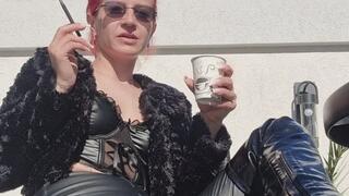 HOOKED & CRAVING – Chain Smoking Addiction with Morning Coffee in Leather Boots