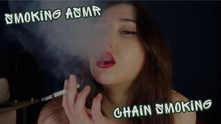 CIGARETTE SMOKING ASMR: Red Lipstick, Chain Smoking & Post-Sex Vibe