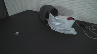 Sonya is packed into a mail bag tickled and spanked